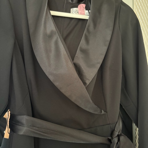 Worn Once! Eliza J Tuxedo Wrap Dress - Picture 8 of 15